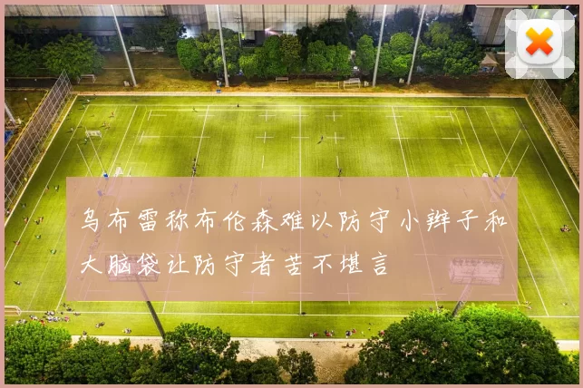 乌布雷称布伦森难以防守小辫子和大脑袋让防守者苦不堪言